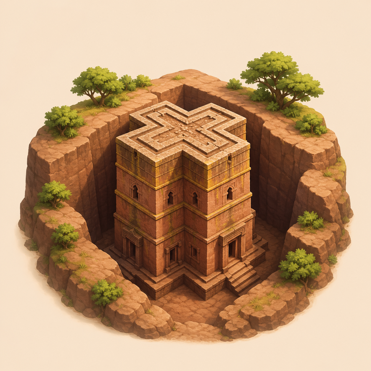 Lalibela representing Ethiopian cuisine