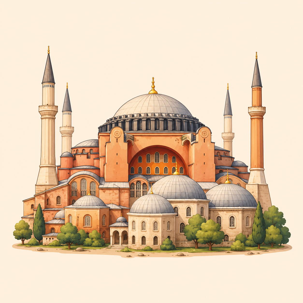 Hagia Sophia representing Turkish cuisine