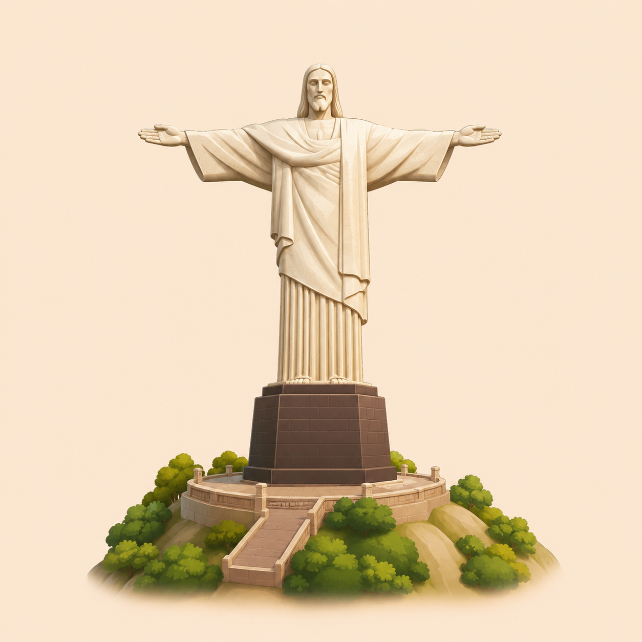 Christ the Redeemer representing Brazilian cuisine
