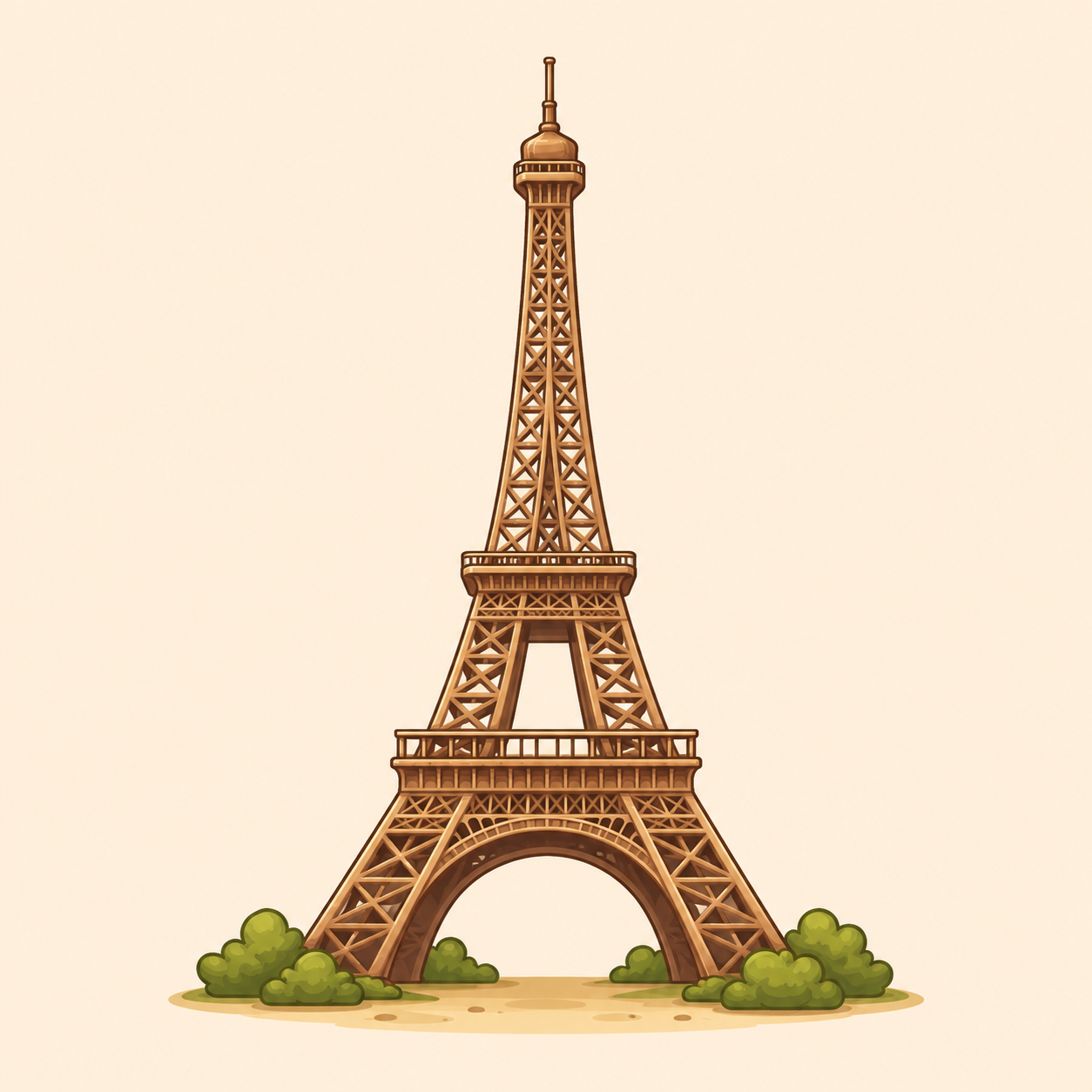 Eiffel Tower representing French cuisine