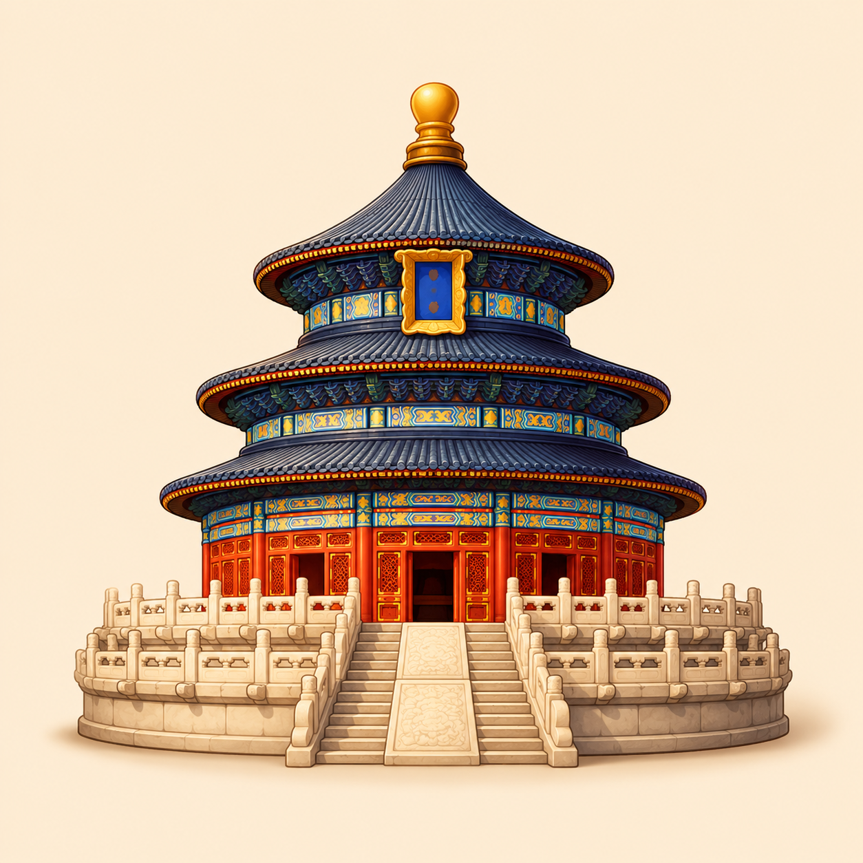 Temple of Heaven representing Chinese cuisine