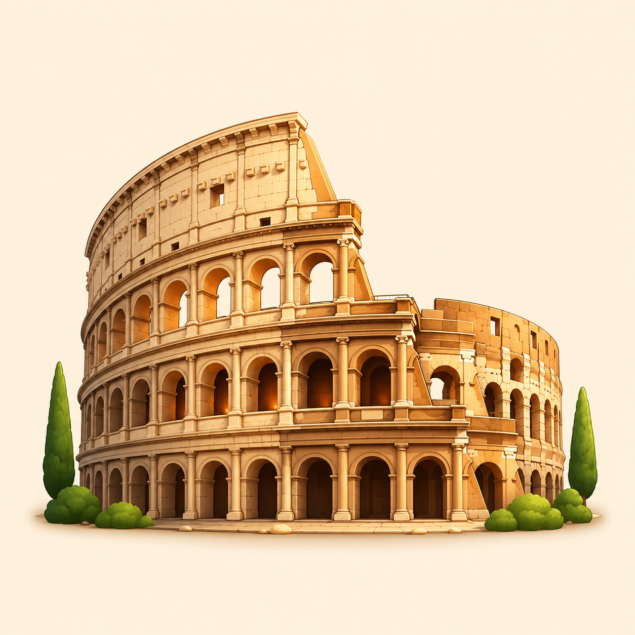 Colosseum representing Italian cuisine