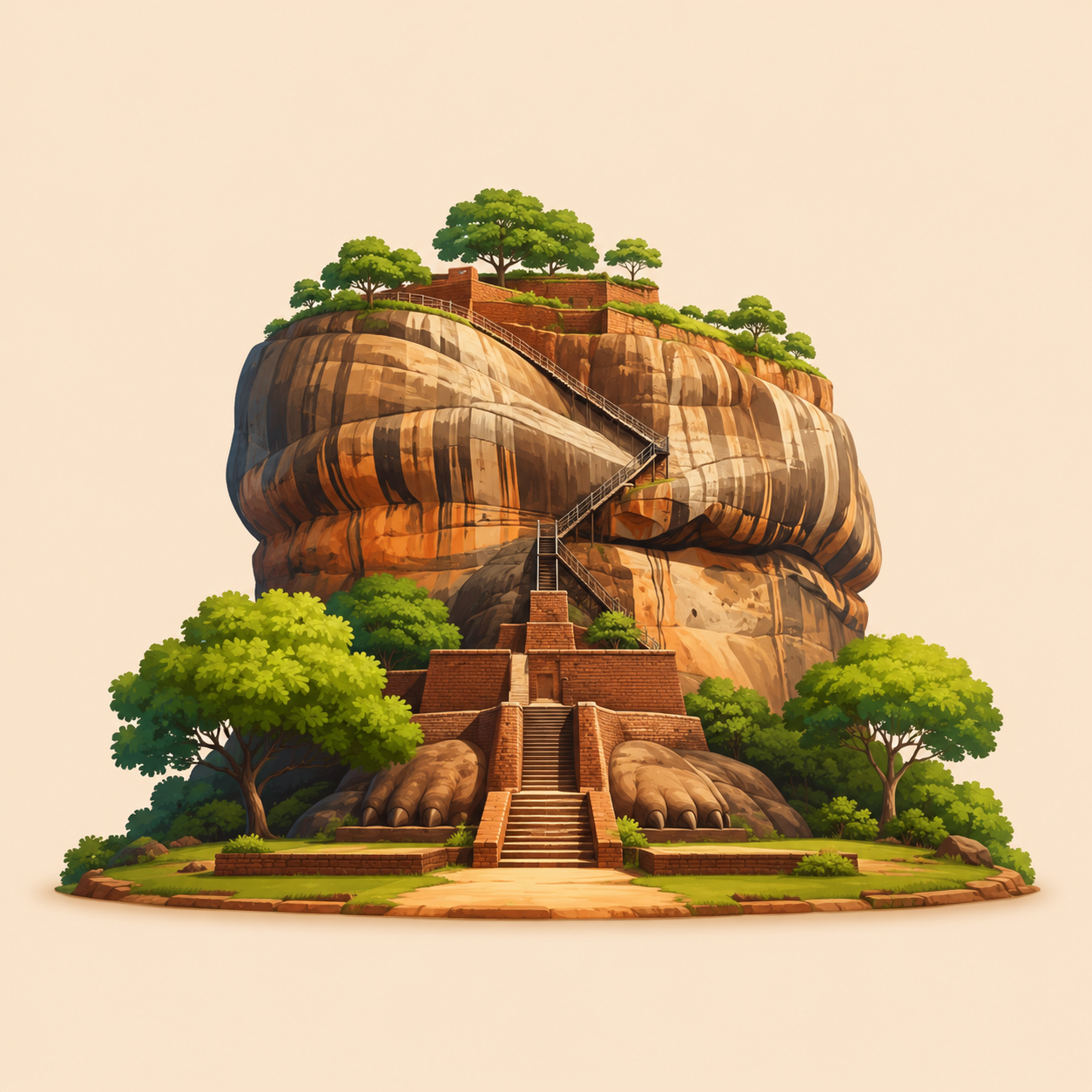 Sigiriya representing Sri Lankan cuisine