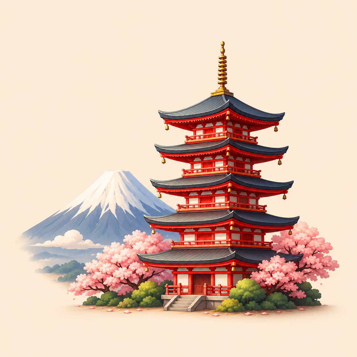 Mount Fuji representing Japanese cuisine