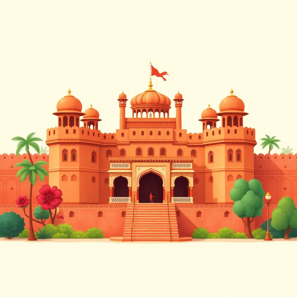 Red Fort representing Mughlai cuisine