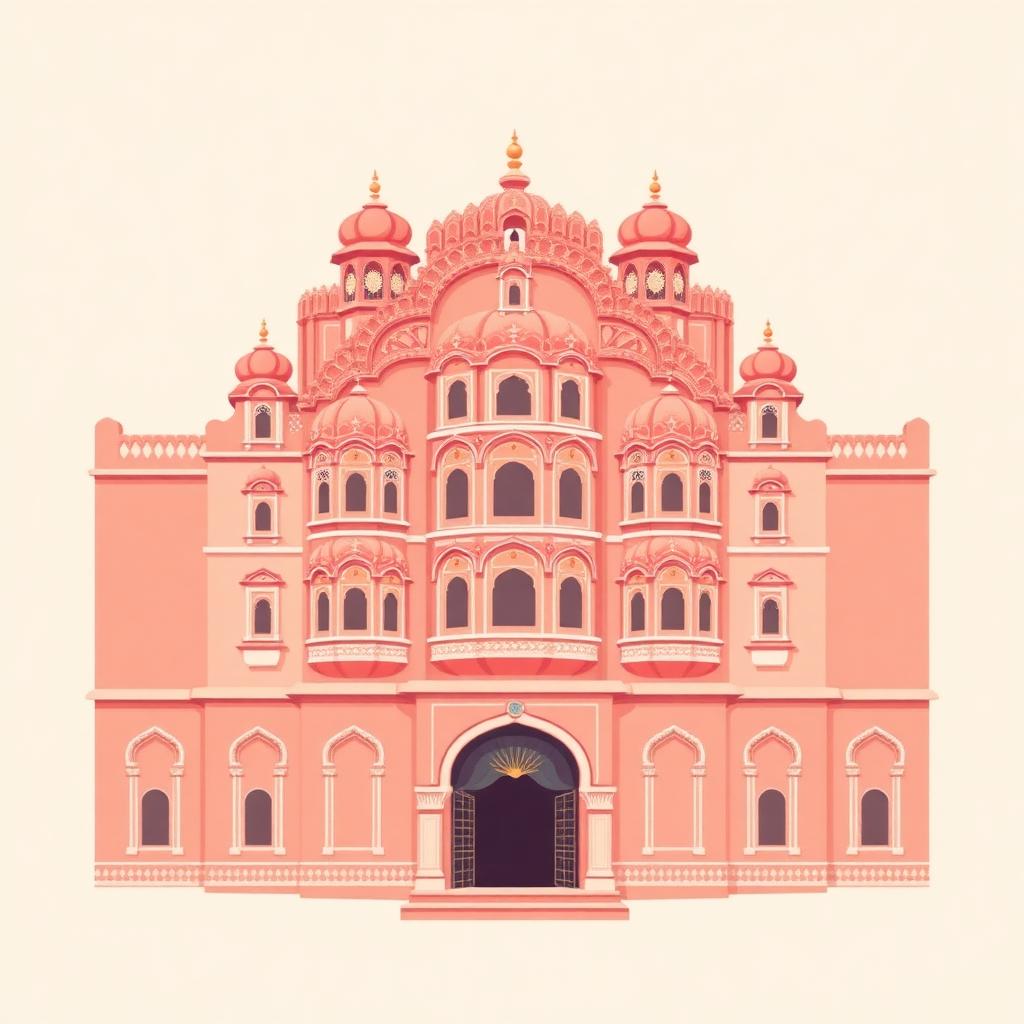 Hawa Mahal representing Rajasthani cuisine