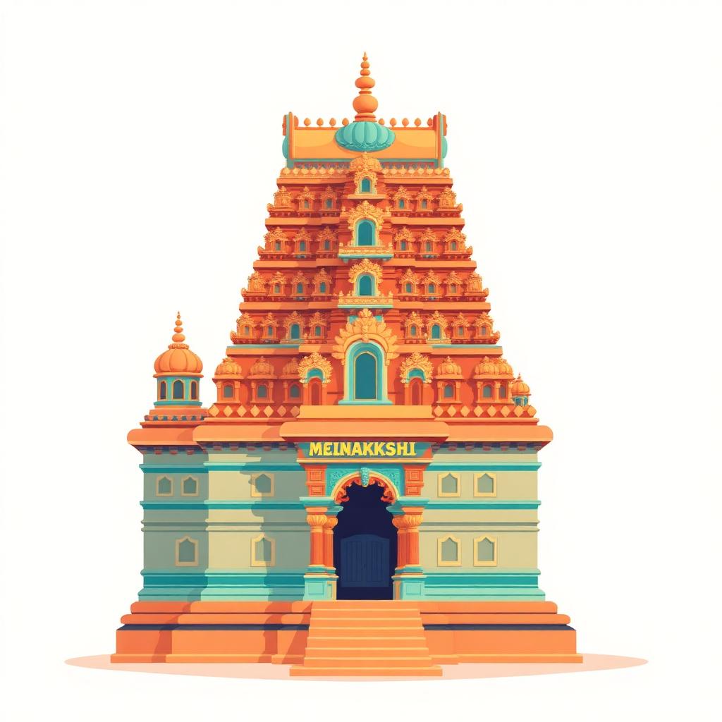 Meenakshi Temple representing Tamil Nadu cuisine