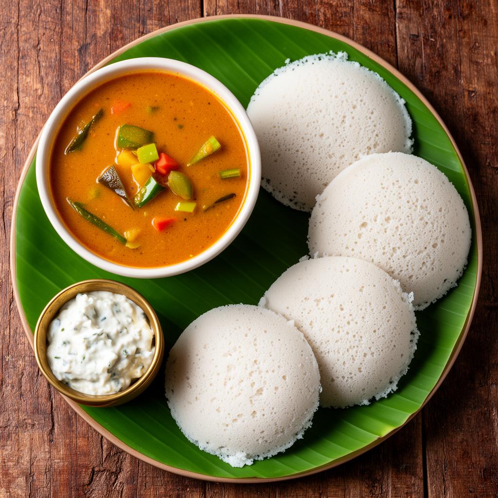 Idli with Sambar